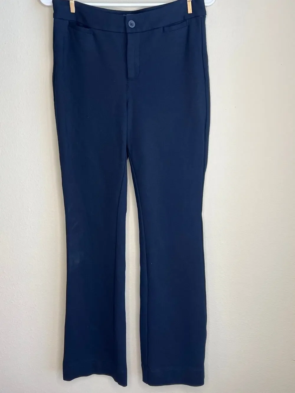 NYDJ Marilyn Straight Leg Lift Tuck Deep Navy Blue Pants Petite Size 4P